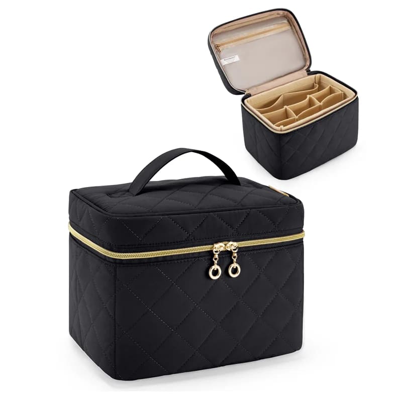 Vanity case avec compartiments noir