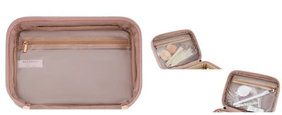 Vanity case avec compartiments rose