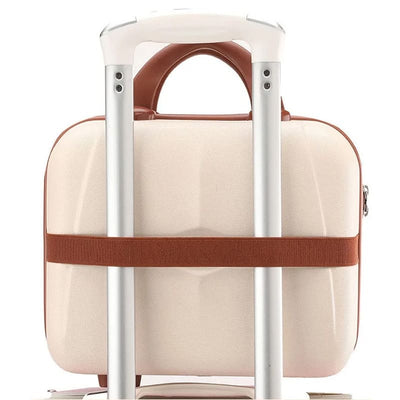 Vanity case rigide avec code beige