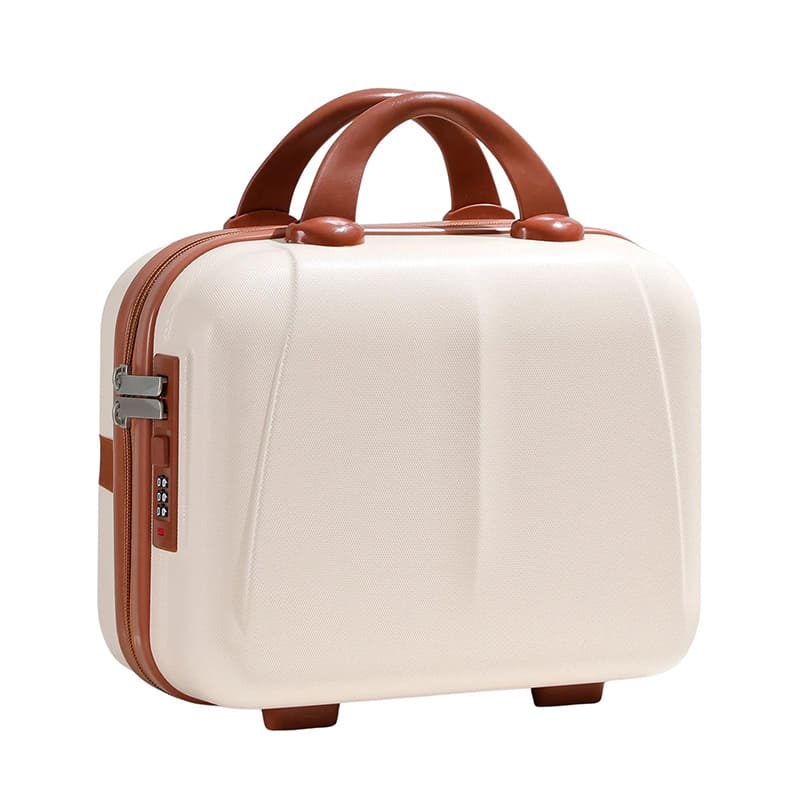 Vanity case rigide avec code beige