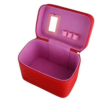 Vanity maquillage rigide rouge