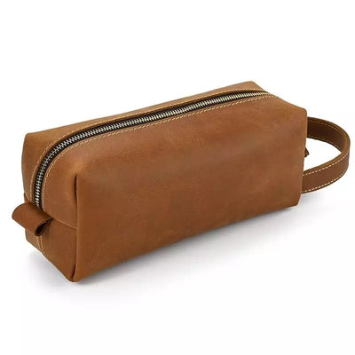 Trousse de toilette homme cuir marron variante 4 - À vos trousses